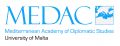 Logo for MEDAC – Mediterranean Academy of Diplomatic Studies